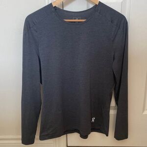 On Running Grey Performance Long-T Small